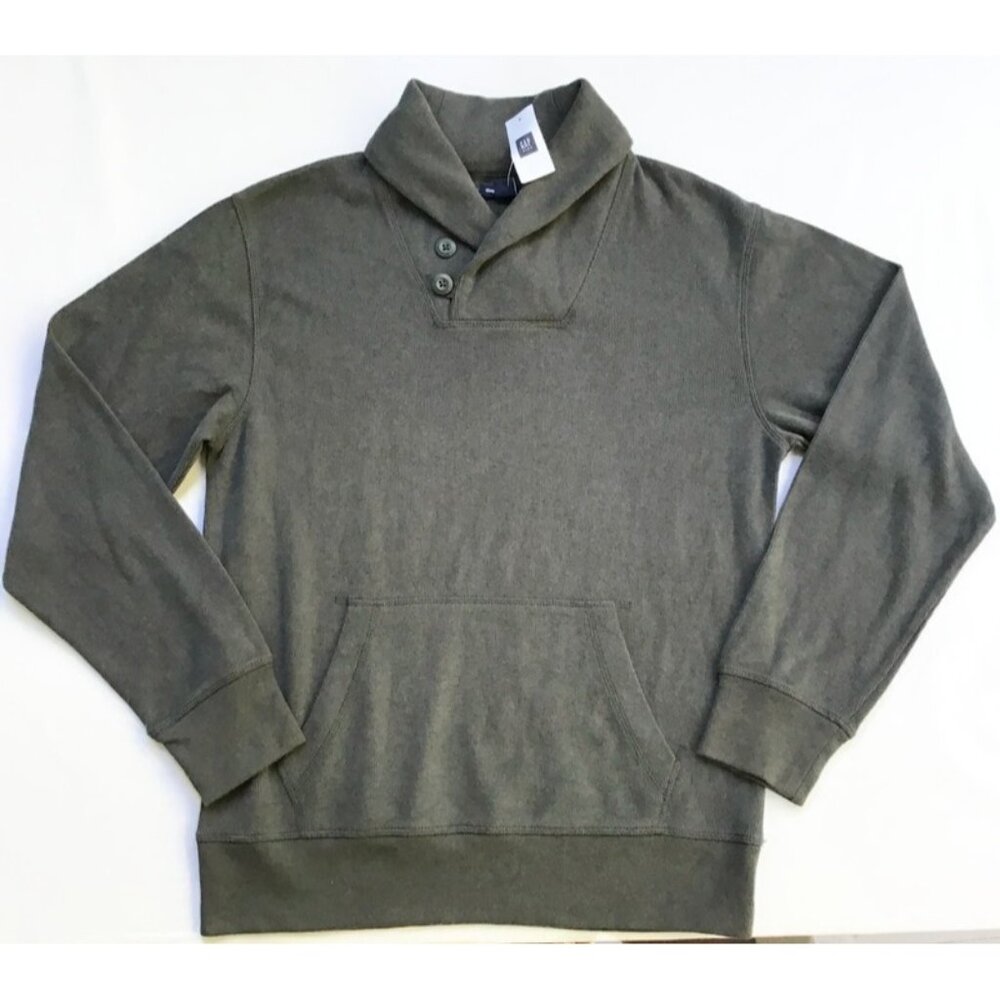 Gap Kids Shawl Neck Knit Pullover XXL 14-16 Long Sleeve Kangaroo Pocket Collar